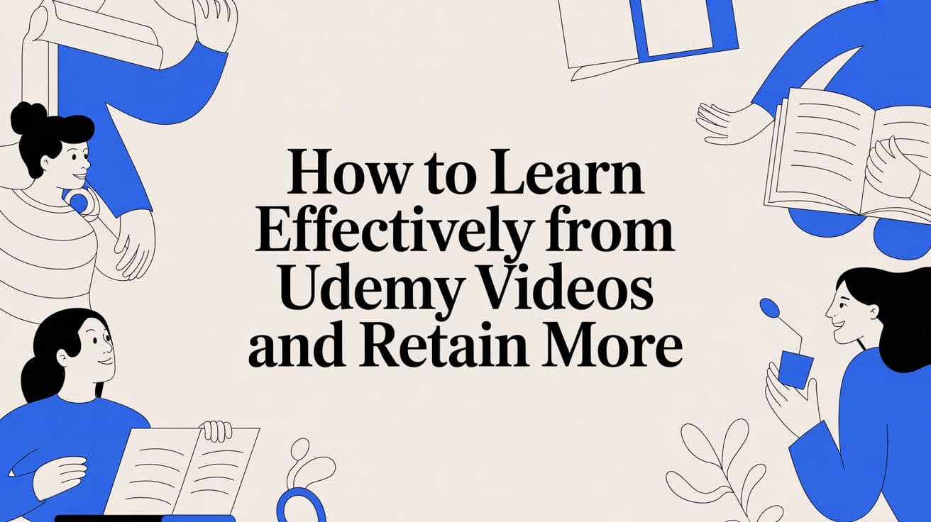 How to Learn from Udemy Videos and Retain More