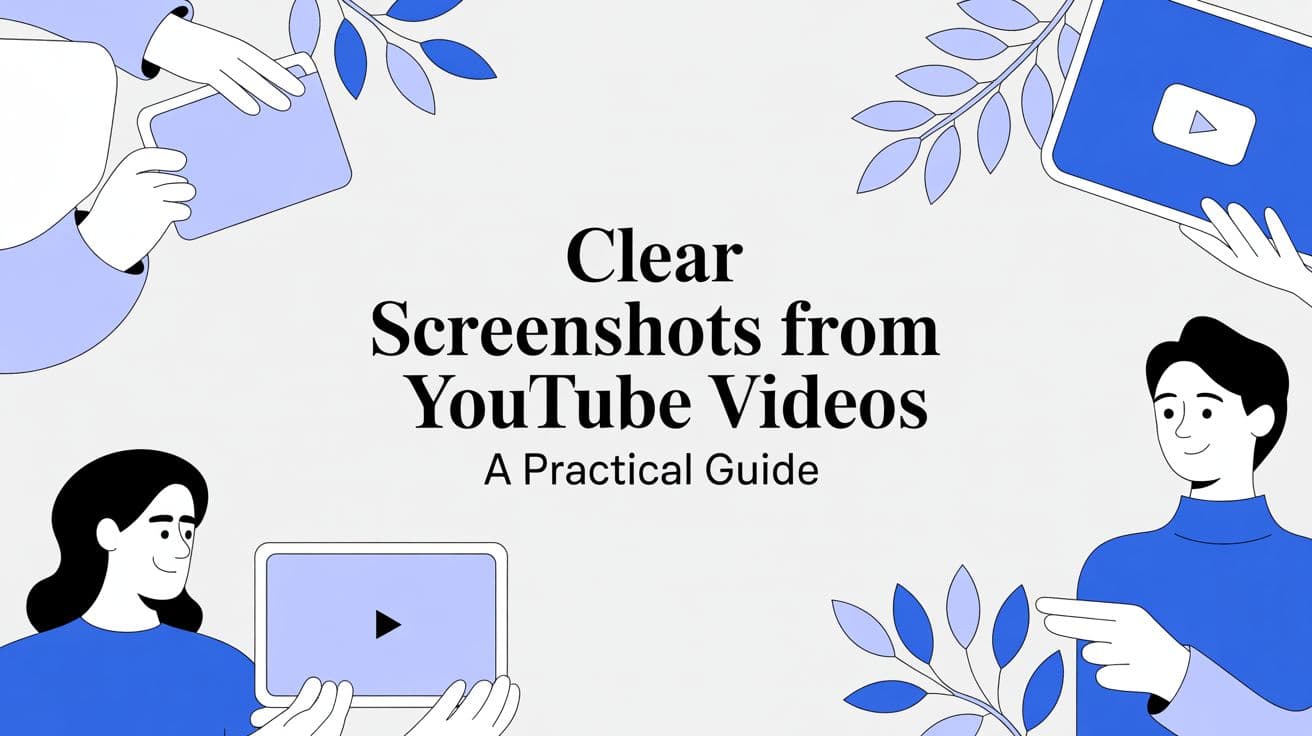 Clear Screenshots from YouTube Videos: A Practical Guide