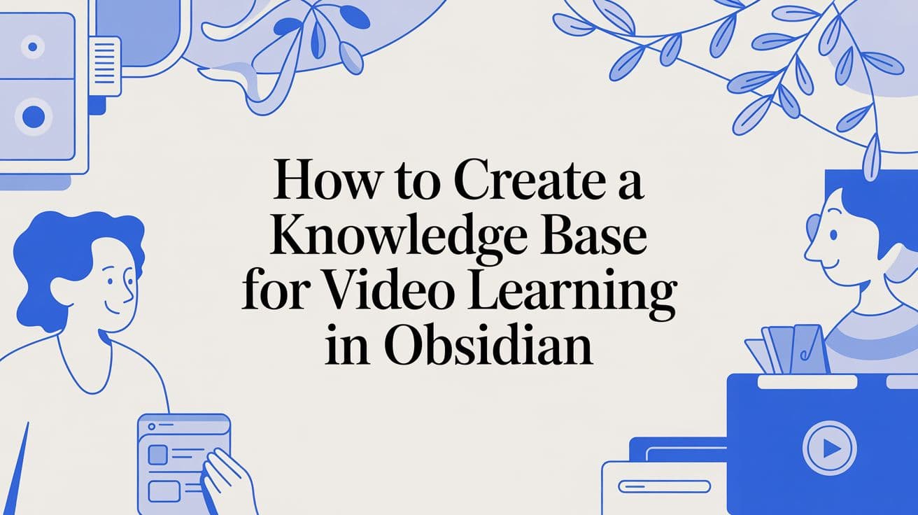 How to build a video learning knowledge base in Obsidian